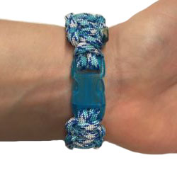 One color cobra weave paracord bracelet final product